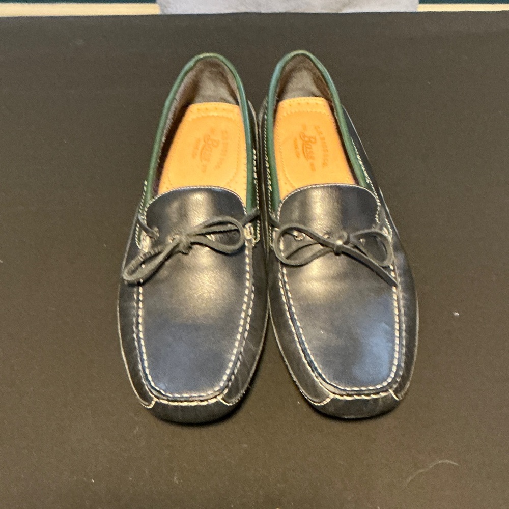 Lands' End Men's Classic Black Leather Loafers